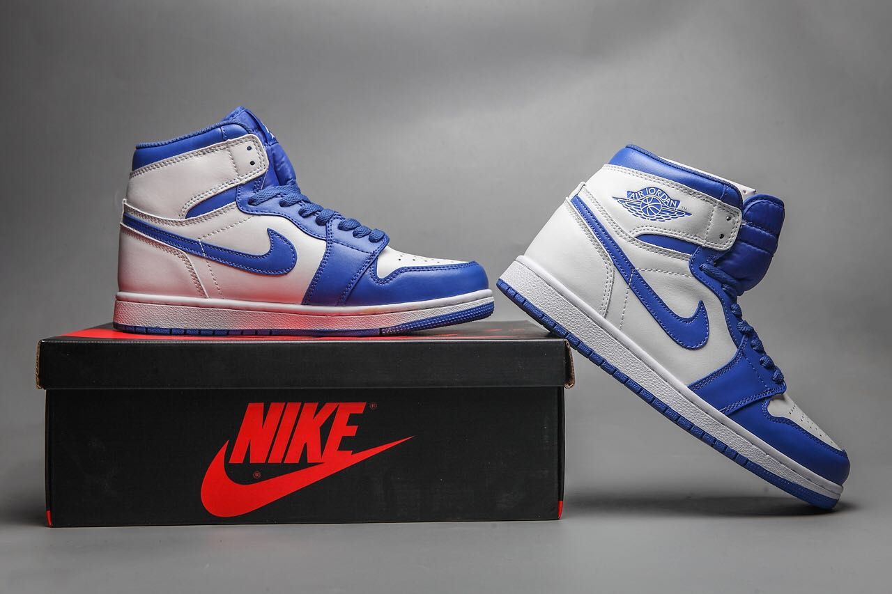 New Air Jordan 1 Retro White Blue